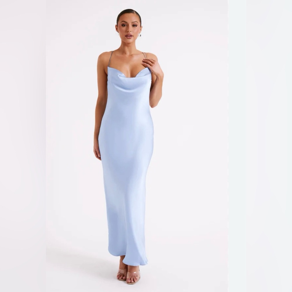 MESHKI Kalani Chain Maxi Dress - Ice Blue